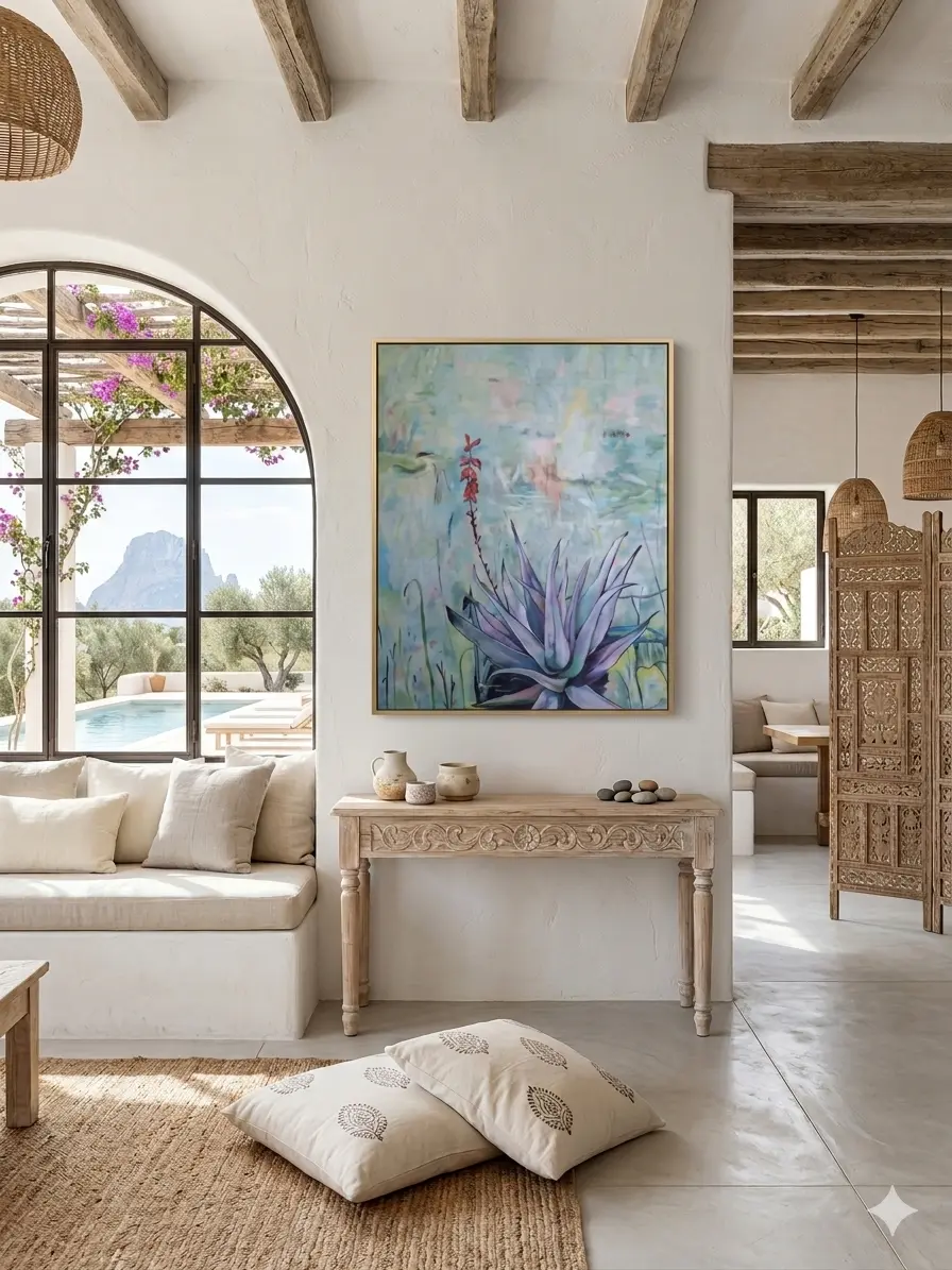 Flowering Aloes — Acrylic on Stretched Canvas, 600 × 1000 mm - Image 2