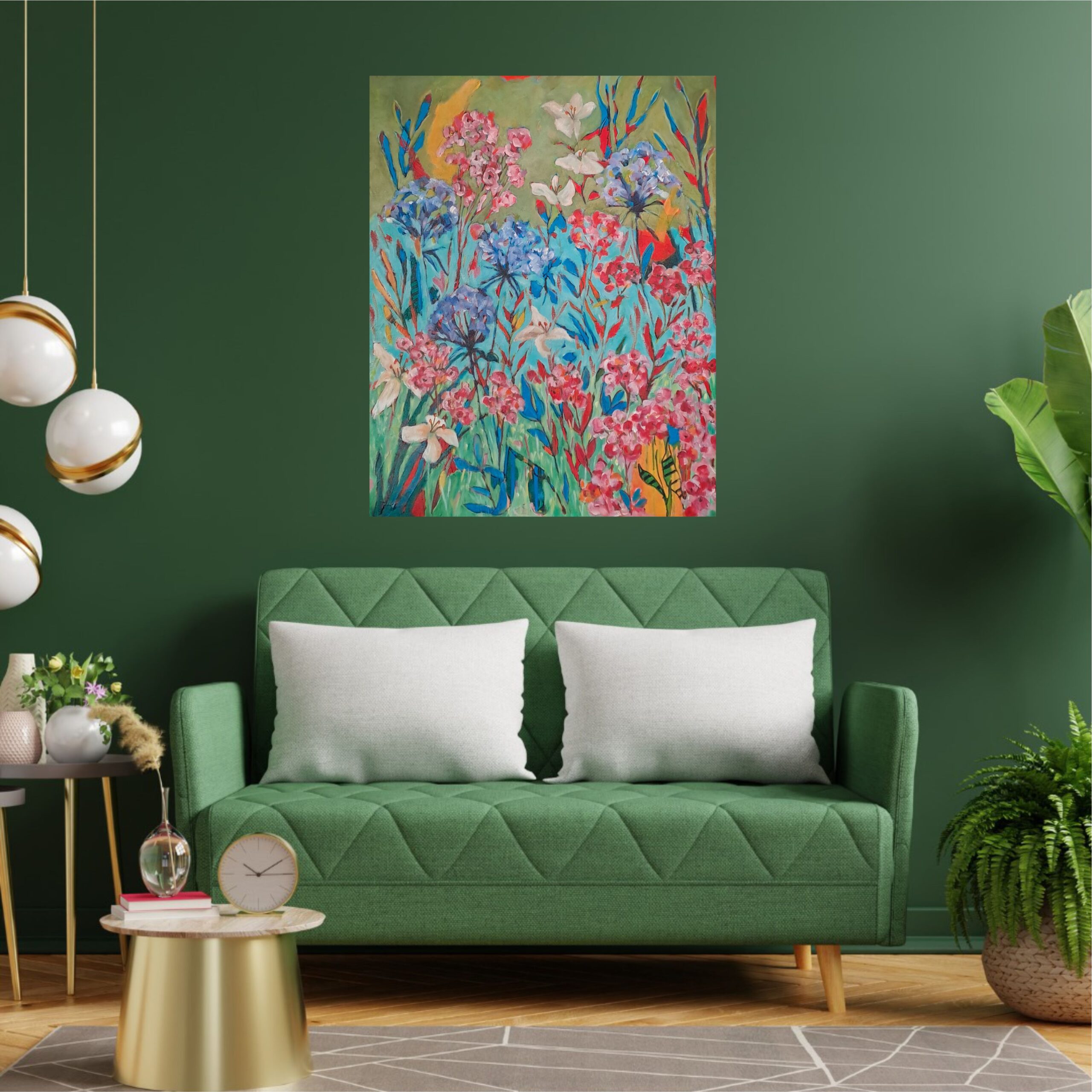 Julie Tugwell Art <br> A Garden of Dreams <br> Acrylic on Stretched Canvas <br> 560 mm x 700 mm