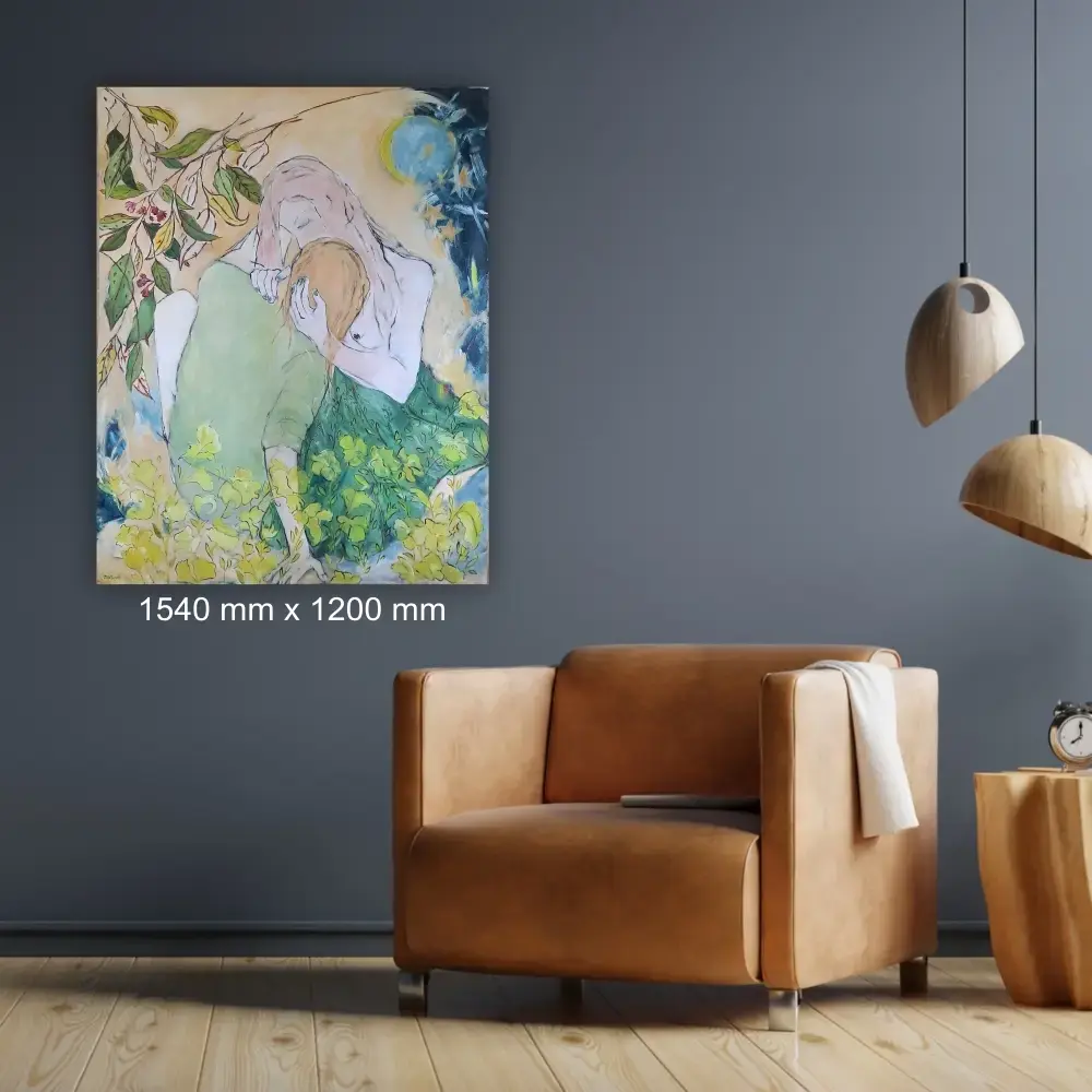 SOLD - Julie Tugwell Art <br> Master of Fortune <br> Acrylic on Unstretched Canvas <br> 1540 mm x 1200 mm