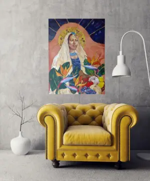 Queen of Cornucopia by Julie Tugwell Art, Acrylic on Stretched Canvas, 750 mm x 1000 mm