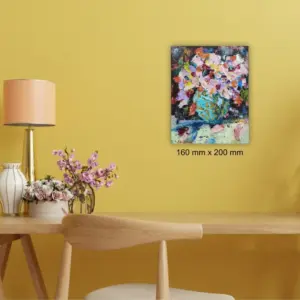 Palette Petals 4 by Julie Tugwell Art, Acrylic on Board, 160 mm x 200 mm