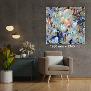 Inflamed Interactions by Julie Tugwell Art, Acrylic on Stretched Canvas, 1280 mm x 1340 mm