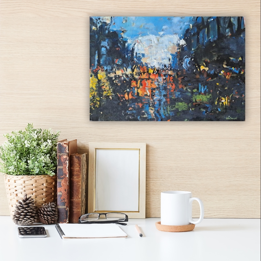 Julie Tugwell Art <br> Reflections <br> Oil on Stretched Canvas <br> 310 mm x 450 mm