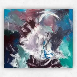 There’s a Rhythm — Acrylic on Unstretched Canvas, 1260 × 1100 mm