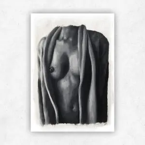 Nude 5 — Oil on Board - Unframed, 170 × 130 mm