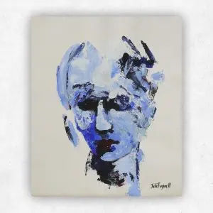 Portrait of Emotions 5 by Julie Tugwell Art, Acrylic on Unstretched Canvas, 360 mm x 300 mm