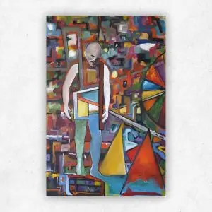 Inside Out Man — Oil on Stretched Canvas, 900 × 600 mm
