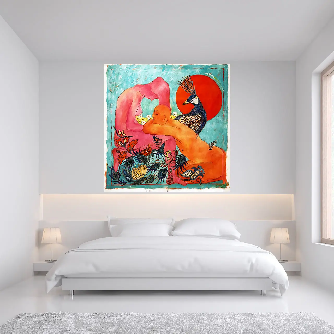 Julie Tugwell Art <br> In Plain Sight <br> Acrylic on Loose Canvas <br> 1400 mm x 1420 mm