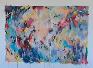 Summer Hues — Acrylic on unstretched canvas, 1300 × 900 mm
