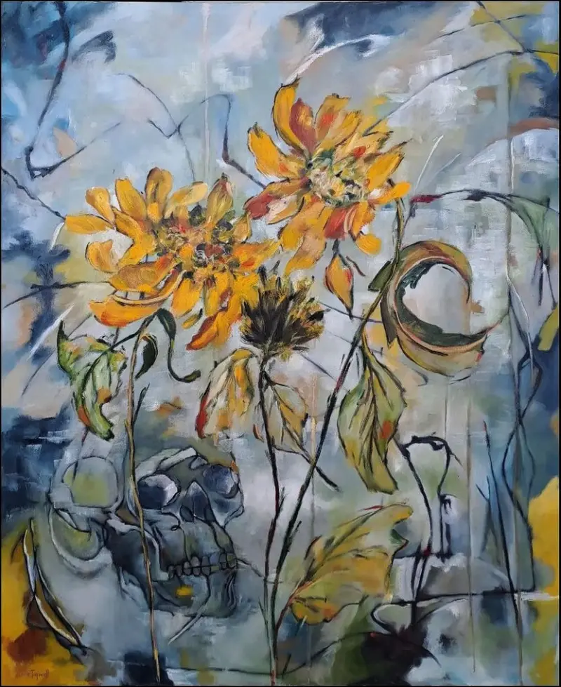 Dying Light, Stealing Beauty — painting by Julie Tugwell