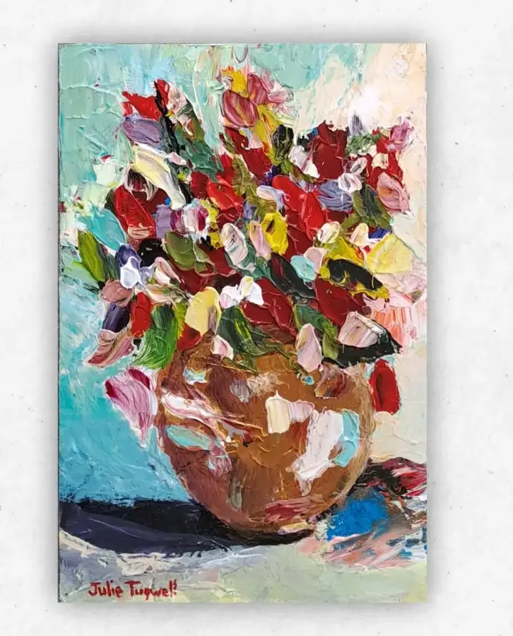 Palette Petals 2 — painting by Julie Tugwell